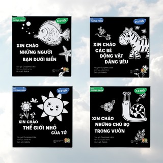 Sách Tương Phản - Kích Thích Thị Giác Trẻ Sơ Sinh (Bộ 4 Cuốn)