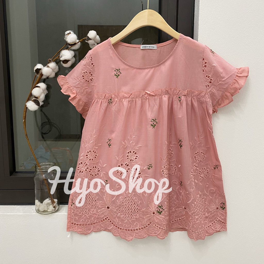 Áo Bầu Xinh Thêu Hoa Chất Đẹp