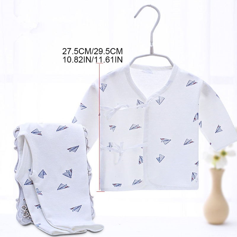 Bộ Đồ Ngủ Cotton Xinh Xắn Dành Cho Bé 0-6 Tháng Tuổi