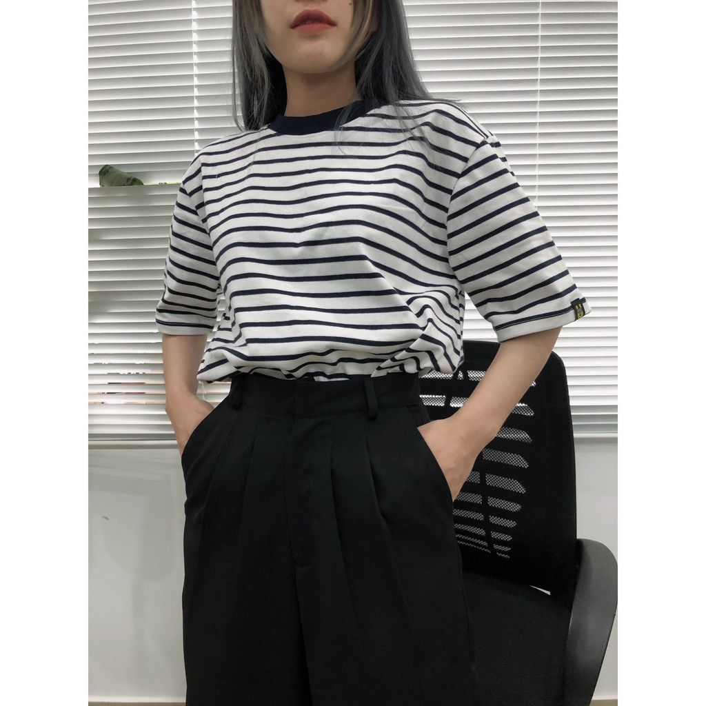 ÁO THUN SỌC FROM RỘNG  UNISEX, COTTON 100% DẦY