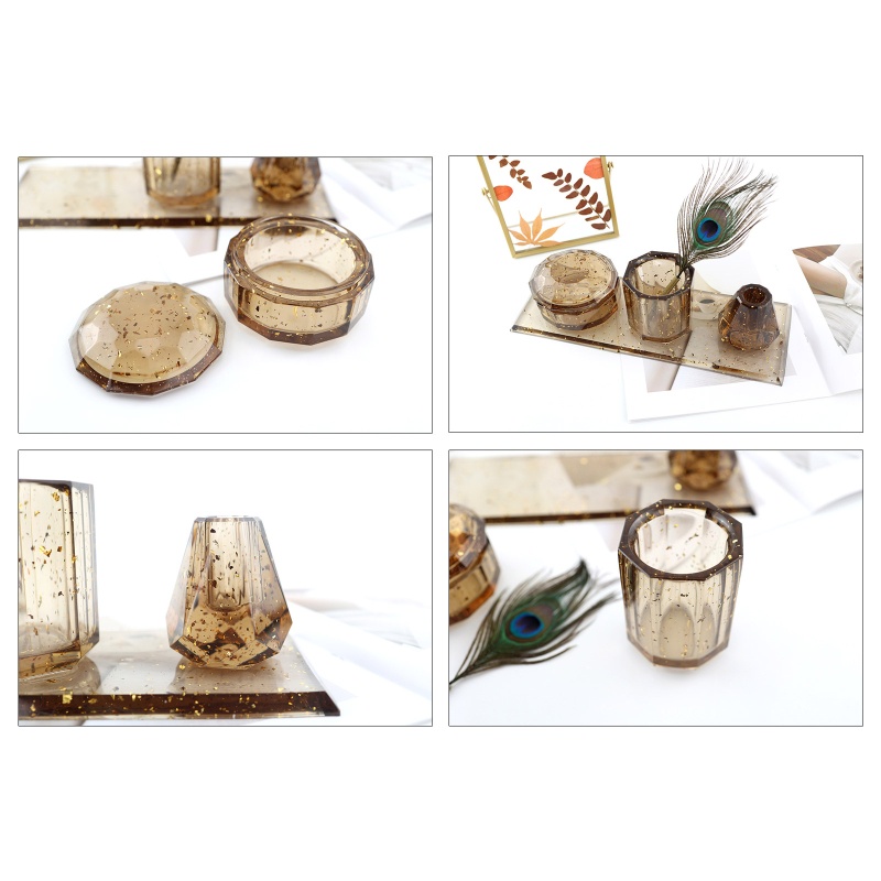 Khuôn Silicone Làm Hộp Đựng Bút/Đựng Bút Trang Trí Hoa