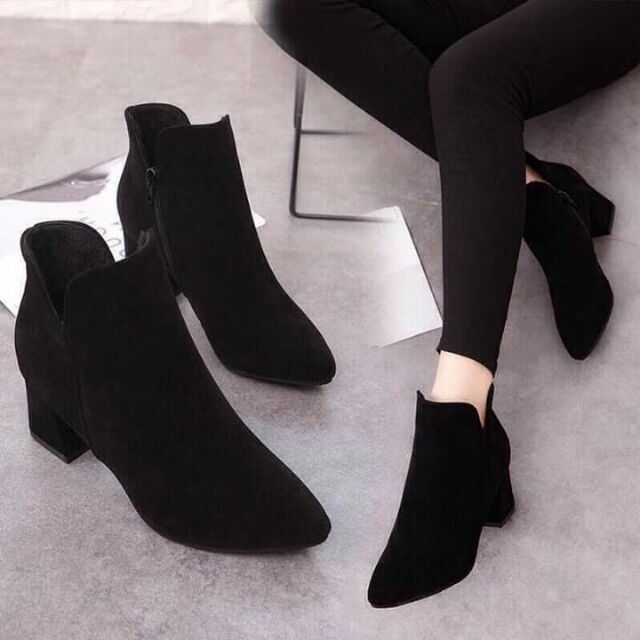 FOLLOW SHOP săn DEAL 9K Bốt nữ ,bốt cổ ngắn , boot da lộn, boot cao 6,5 phân | BigBuy360 - bigbuy360.vn