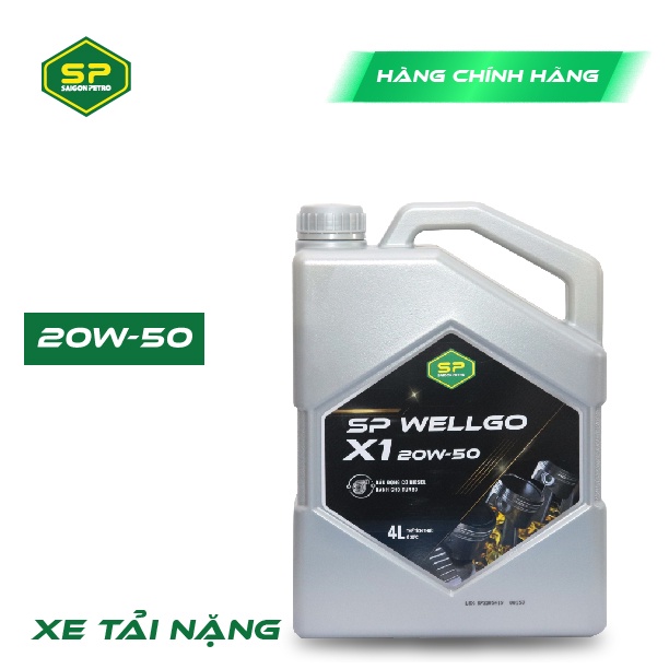 Dầu động cơ diesel 4 kỳ tải nặng SAIGON PETRO - SP Wellgo X1, Dung tích 4L