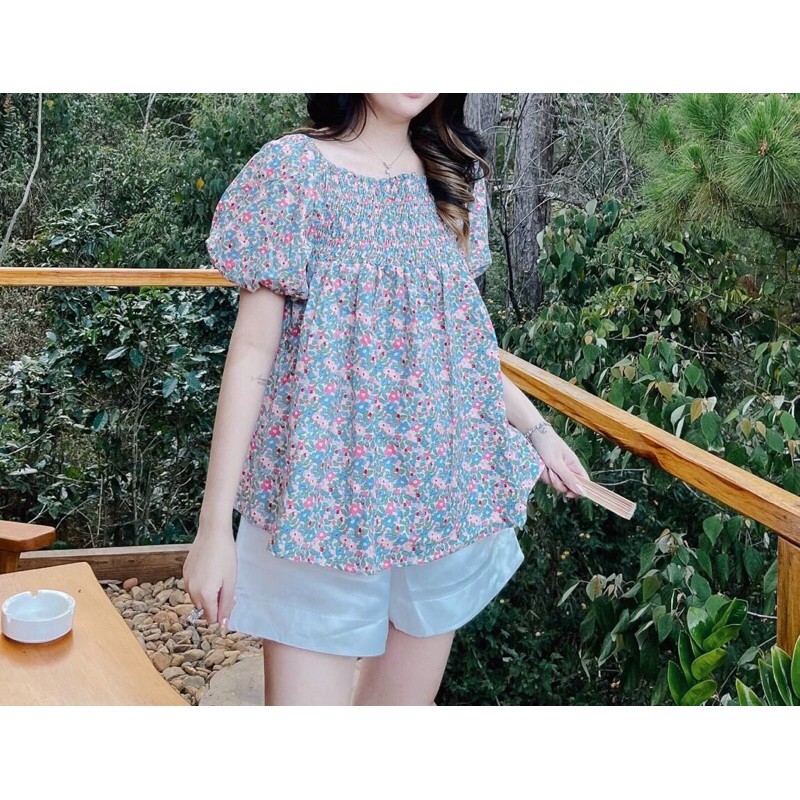 SET ÁO PELUM HOA TAY PHỒNG SHORT