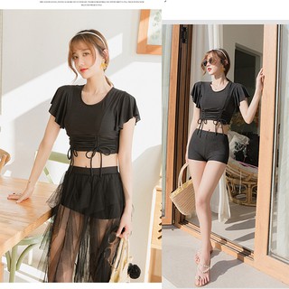 BIKINI đồ bơi nữ 3 mảnh phối ren siêu đẹp - thời trang đi biển