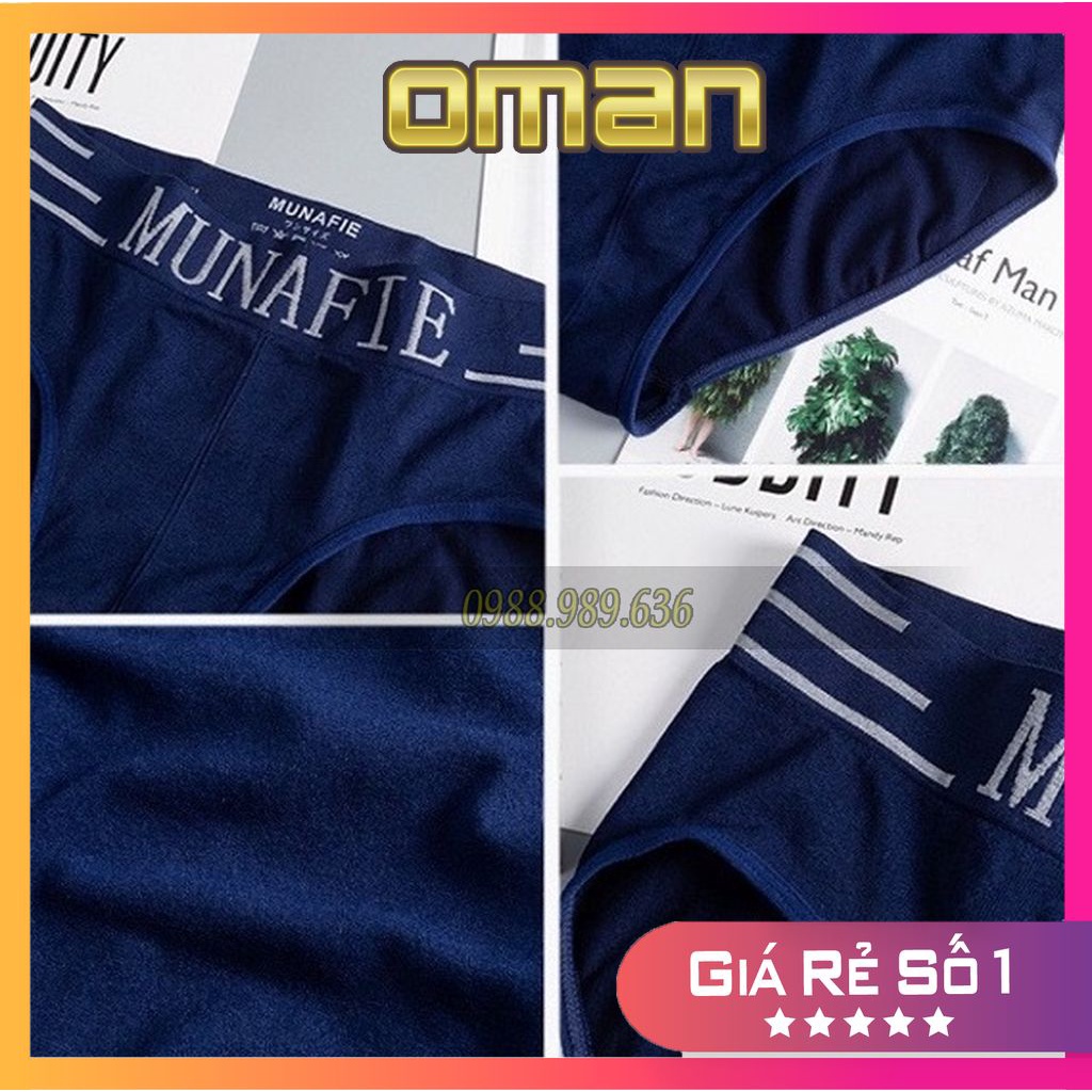 Quần lót nam tam giác nam dệt kim, Quần sịp tam giác nam Munafie cao cấp Freesize 43-75kg SC03 - OMAN