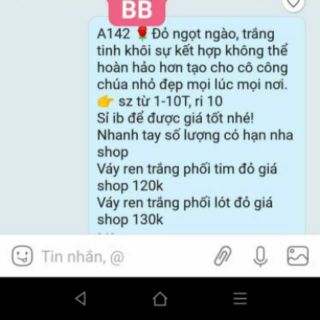 Váy ren trắng phối tim đỏ
