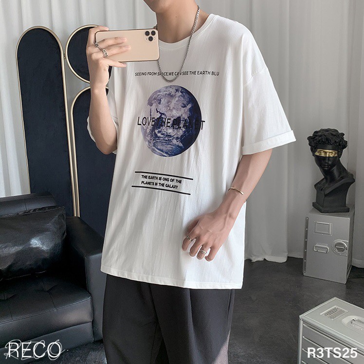 Áo thun, phông nam nữ Hàn Quốc cao cấp dáng rộng tay lỡ T-Shirt Loose R3TS25 Unisex