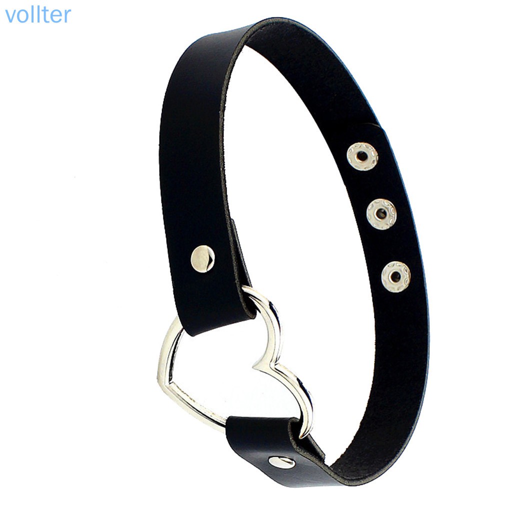 Vòng cổ choker da mặt trái tim thời trang cho nữ