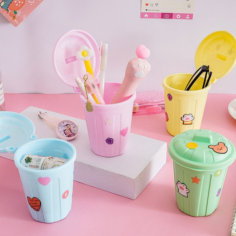 Ống Cắm Bút/Thùng Rác Mini [GIÁ TỐT] Để Bàn Màu Pastel Dễ Thương BiTi TR382