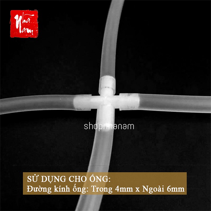 Chạc ba cút nối ống nước, cút chuyển ống - đầu nối chuyển phi ống dây lọc nhựa dẻo phụ kiện bể cá, thác nước