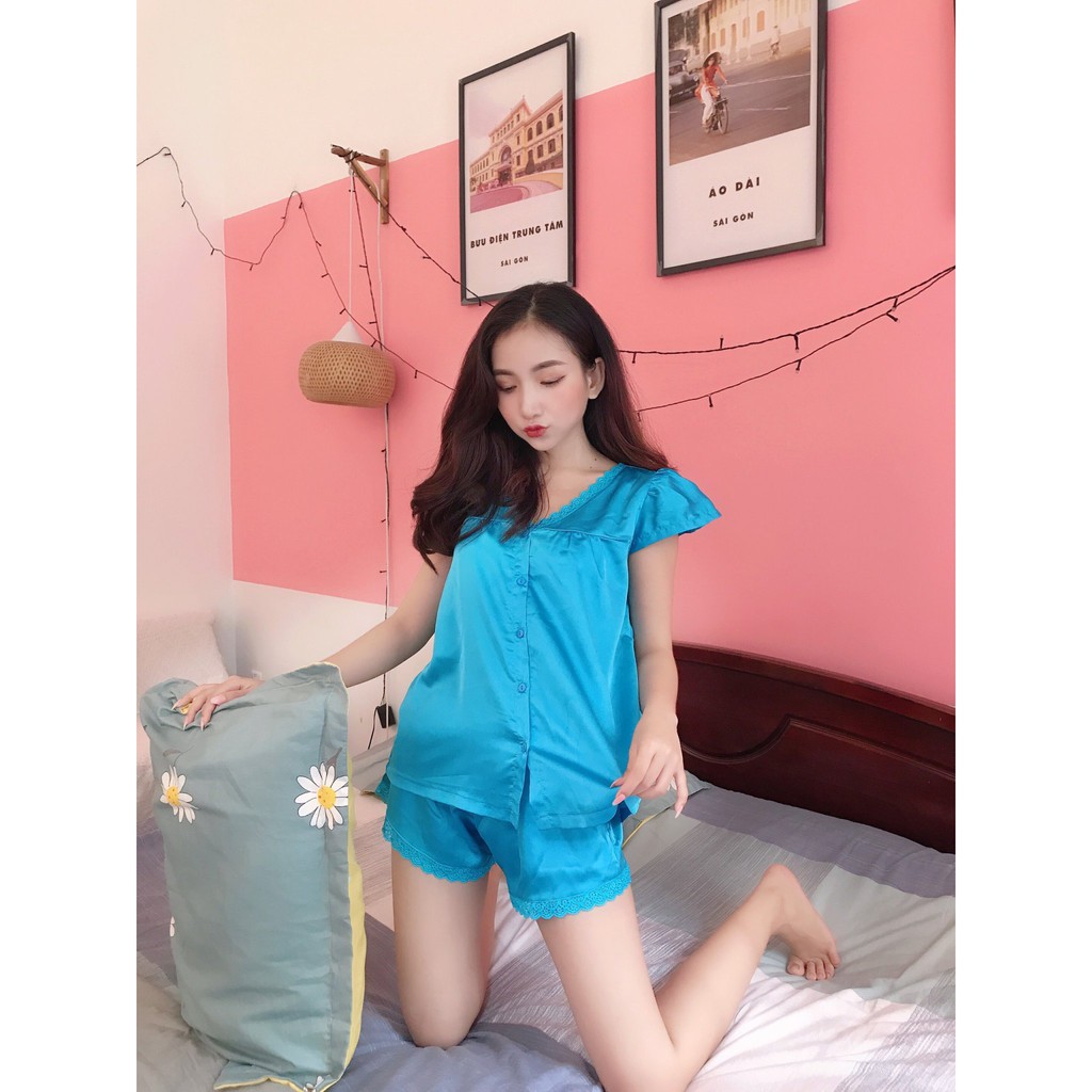 Đồ Bộ Nữ Đùi  mặc nhà chất kiệu satin mát lạnh [HÀNG SIÊU ĐẸP] BC-06 | BigBuy360 - bigbuy360.vn