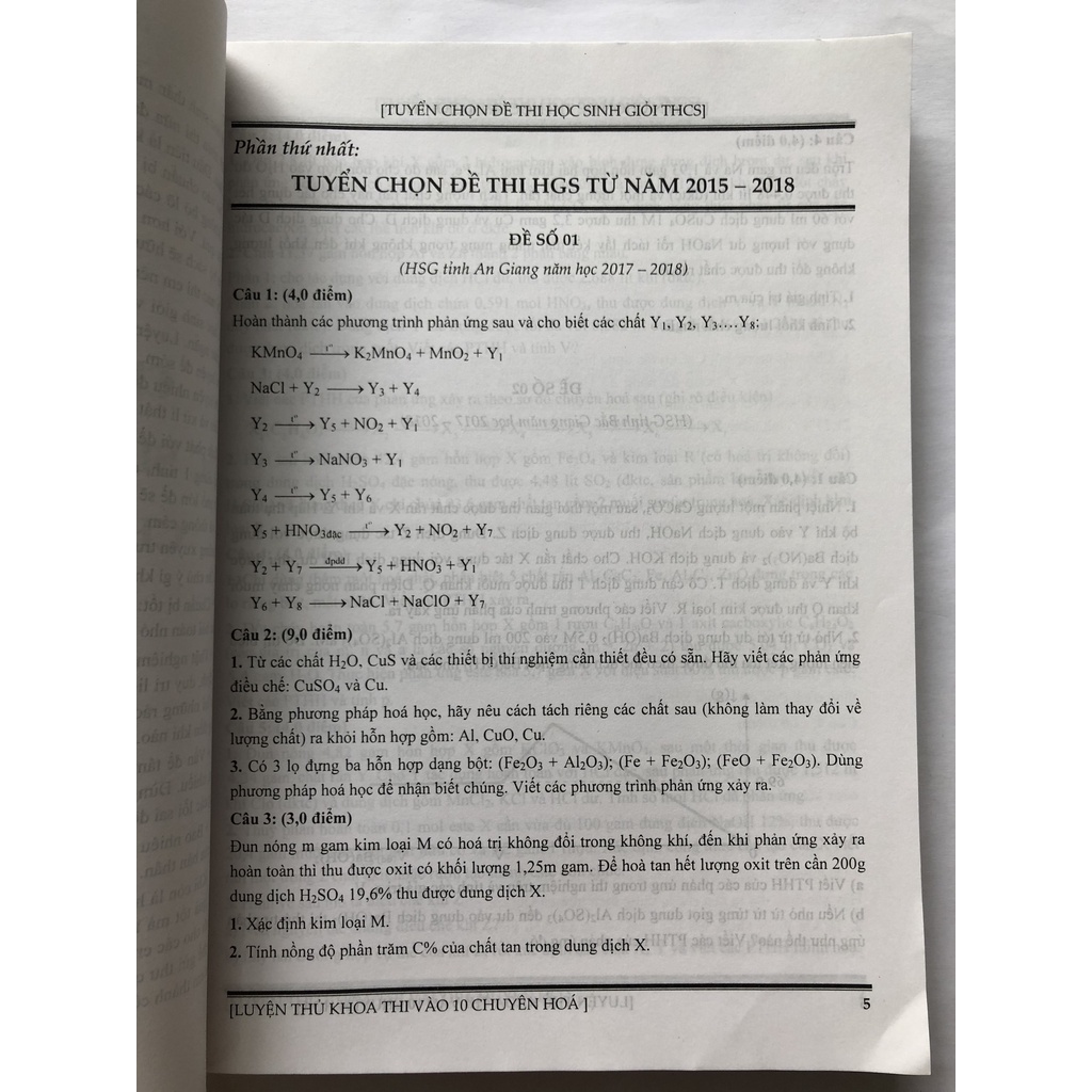 Sách - Chinh phục đề thi học sinh giỏi 9 và thi vào 10 chuyên Hoá Tập 1