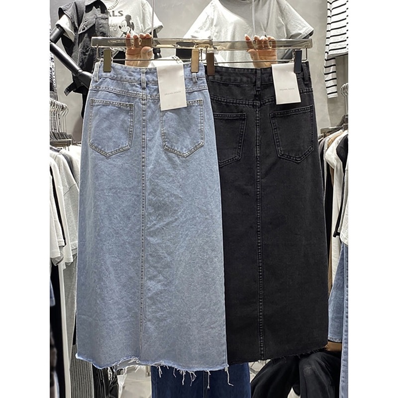Chân váy jean Dáng Chữ A Lưng Cao Thiết Kế Mới Thời Trang Mùa Hè Cho Nữ