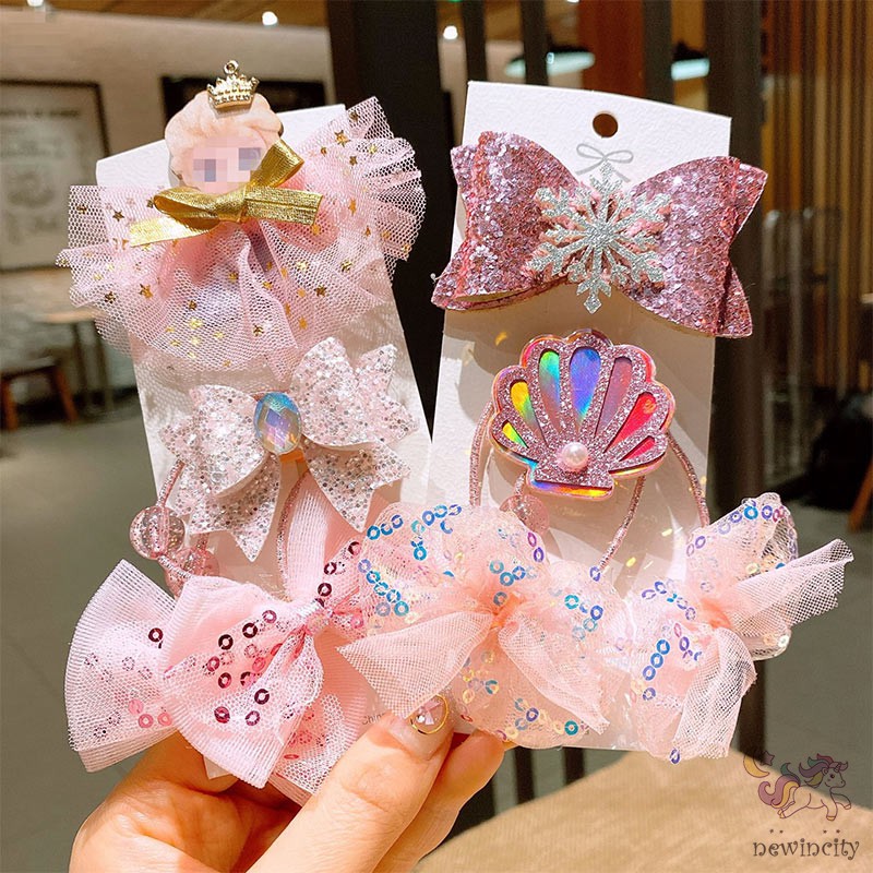 Set 3 Kẹp Tóc Hình Nơ Xinh Xắn Cho Bé Gái