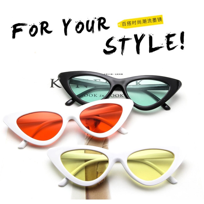 Kính mát kiểu dáng mắt mèo phong cách thời trang hip hop