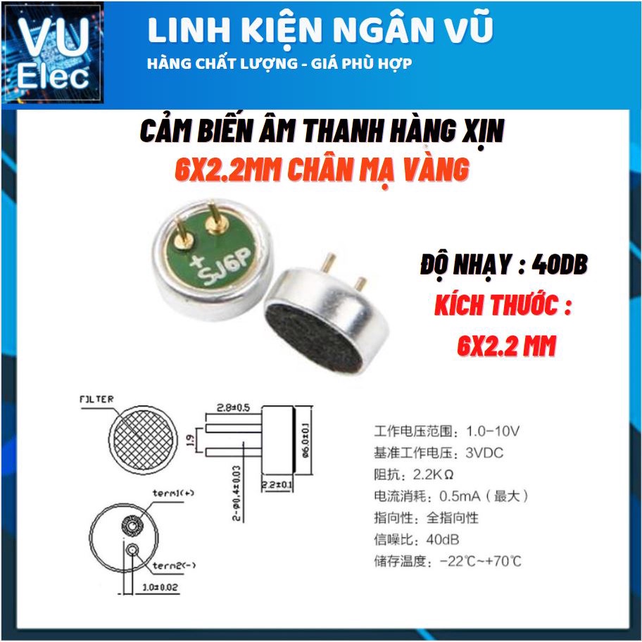 Cảm Biến Âm Thanh Mic Chính hãng nhiều loại