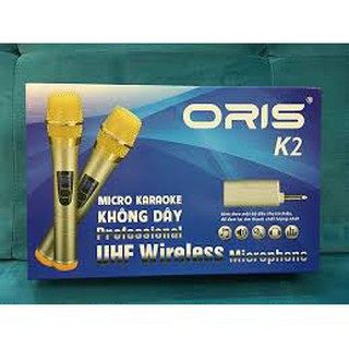 BỘ MICRO KARAOKE KHÔNG DÂY ORIS K2  2MICRO