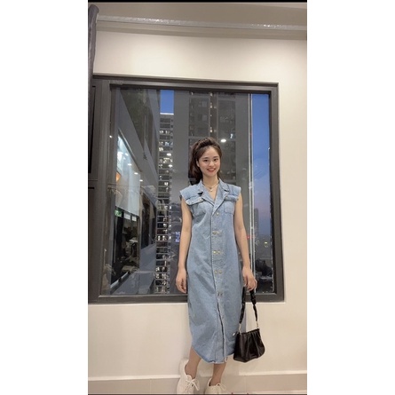 Váy bò dài kèm đai Minshop93