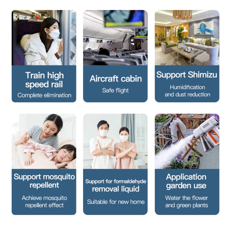 Súng phun nano khử khuẩn GD-08 sử dụng ánh sáng xanh cầm tay không dây tiện dụng