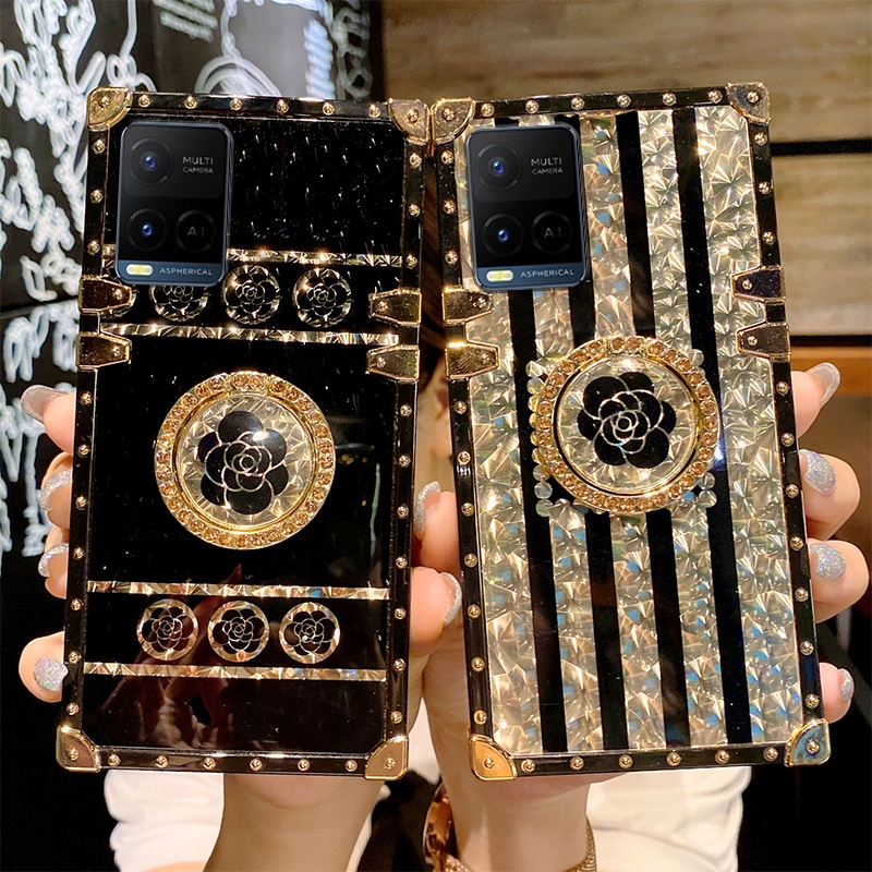 Ốp Điện Thoại Mềm Chống Sốc Có Nhẫn Đỡ Cao Cấp Cho VIVO VIVO Y76S Y76 Y55S Y15S Y21 Y21S Y33S