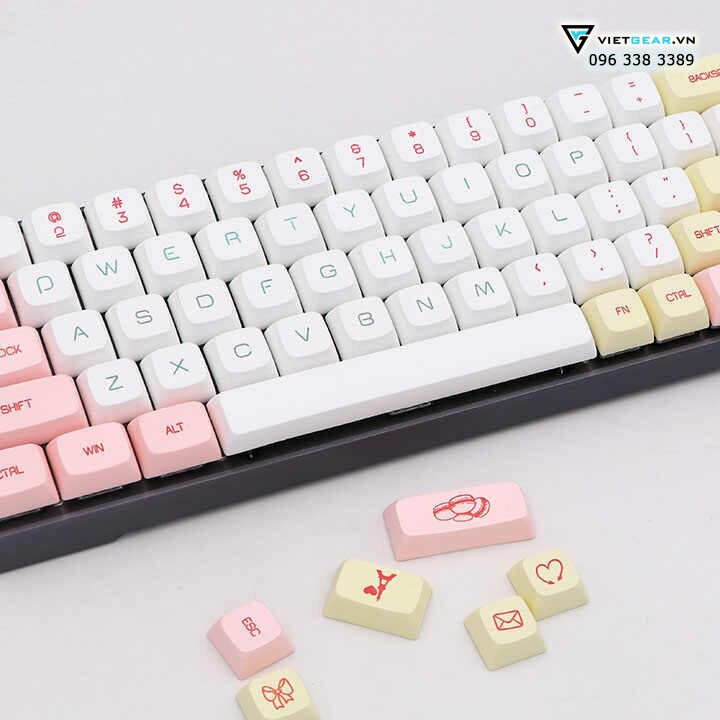 Bộ nút bàn phím XDA Macaron thick PBT dyesub 138 nút