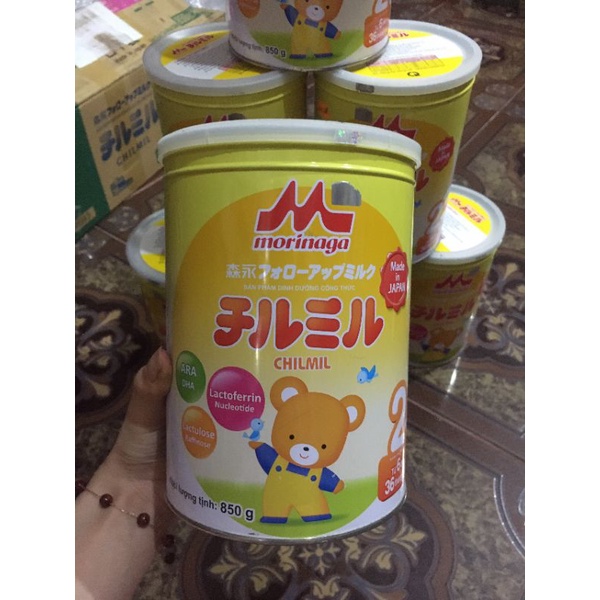 4 lon sữa morinaga số 2 lon 850g hạn 12/2021