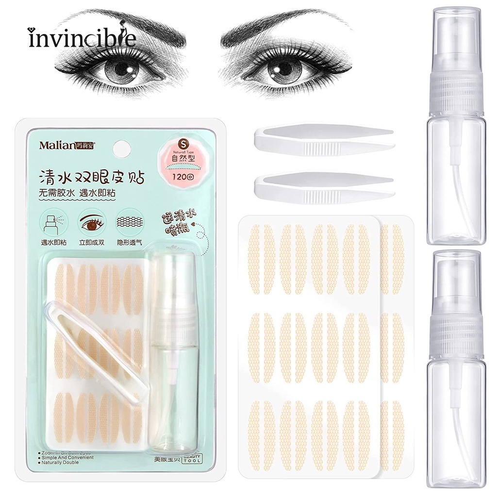 Set 120 cặp miếng dán kích mí vô hình chống thấm nước thoáng khí chuyên dụng