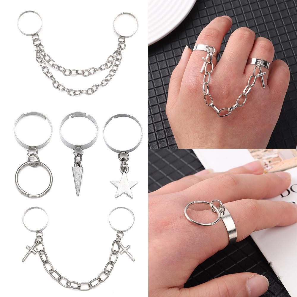 JUNE Nhẫn Hợp Kim Mặt Thánh Giá Phong Cách Hip Hop