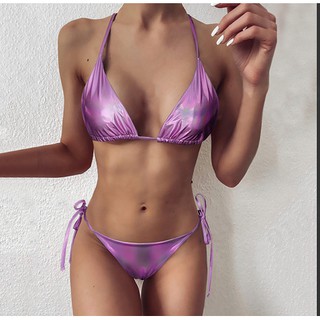 Bikini Lưng Cao Hoạ Tiết Kẻ Sọc Cho Phái Nữ