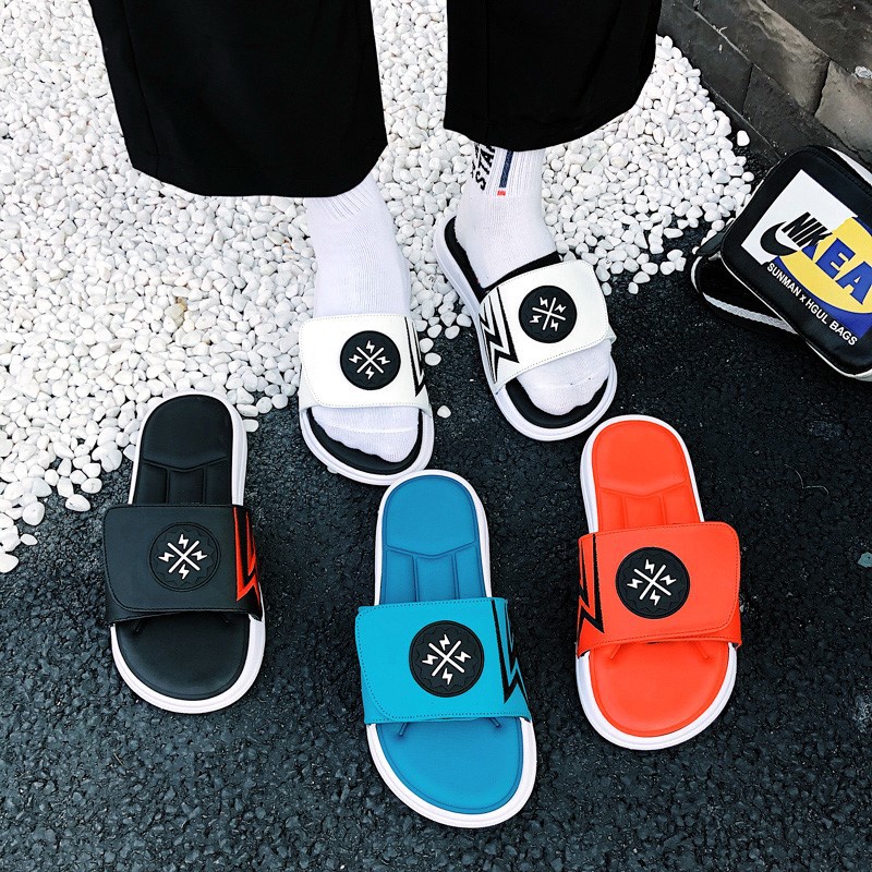 Dép quai ngang, quai dán nam nữ tia sét ulzzang hàn quốc đế độn đi êm chân full size 35-44