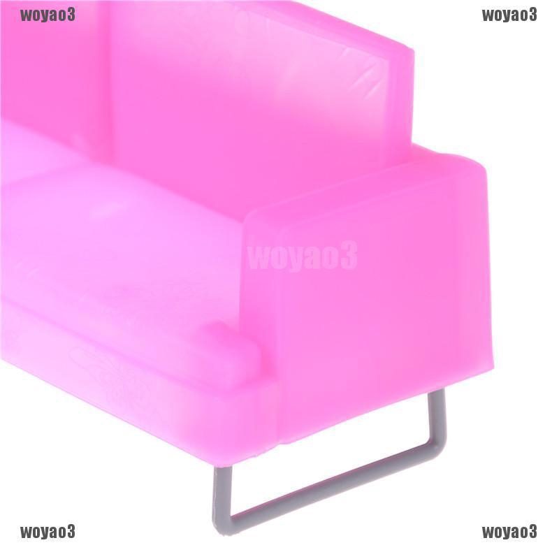 Ghế sofa đồ chơi bằng nhựa cho búp bê kích thước 9.5x21.5x7.5cm