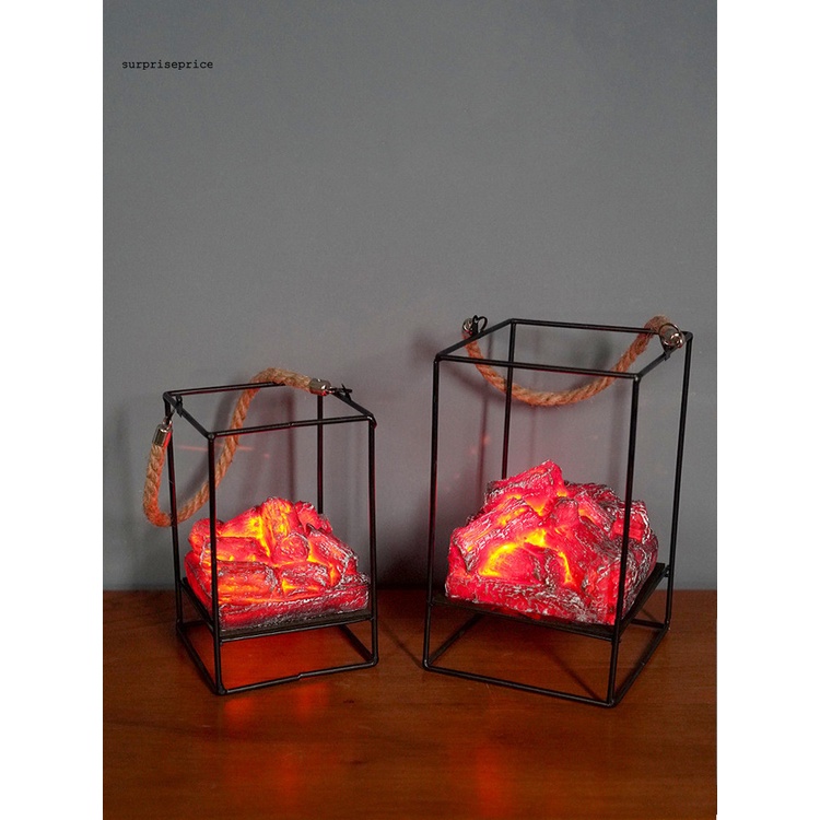 Đèn giả ngọn lửa than trang trí quán rượu/ spa độc đáo