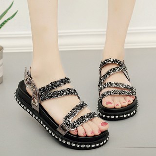 Sandals nữ nhũ 2 màu lấp lánh