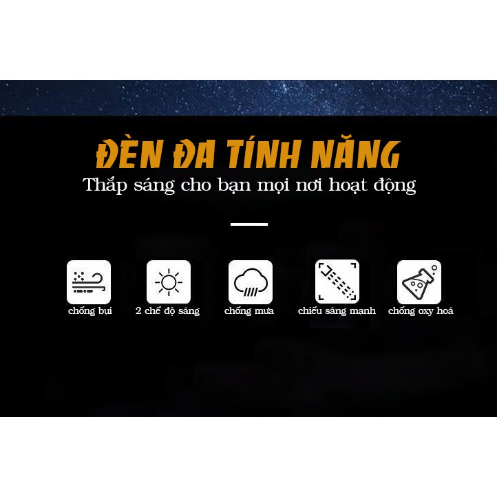 Đèn đội đầu mã 339 chống nước cao cấp Mỹ Linh tặng kèm dây sạc ánh sáng trắng, ánh sáng vàng