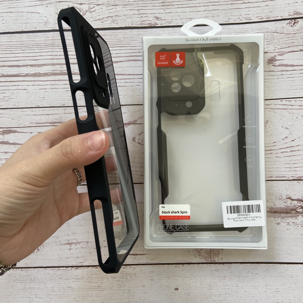 Ốp lưng XUNDD Black Shark 5 / 5 Pro - Mặt lưng trong, Viền TPU, Chống sốc