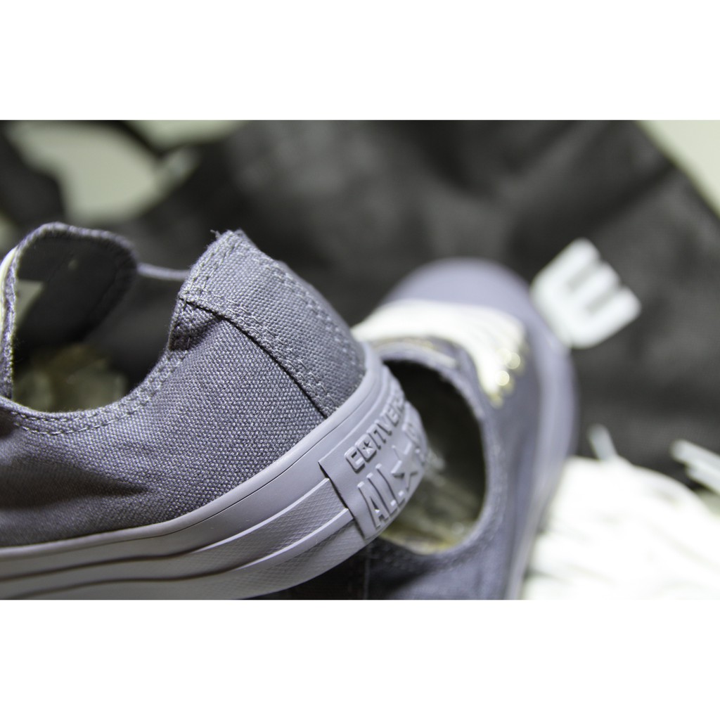 Giày Converse chính hãng classic thấp cổ vải xám CTVX26