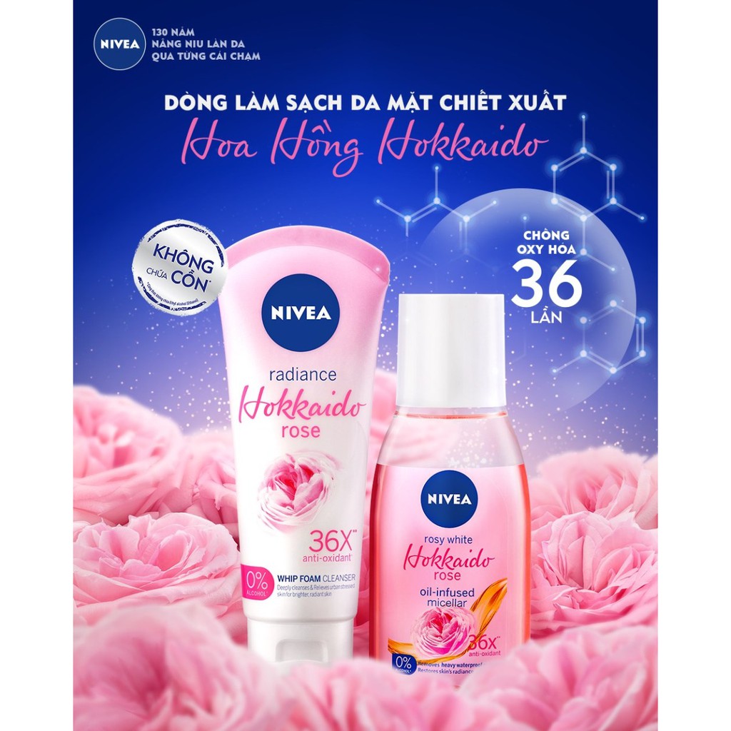 Nước tẩy trang NIVEA chiết xuất hoa hồng Hokkaido (125ml)