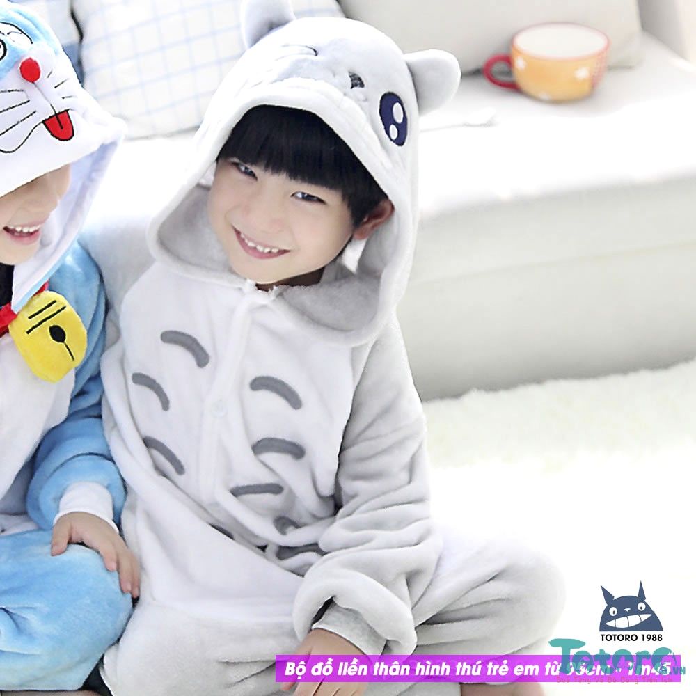 Bộ đồ liền thân Totoro xám nhạt (Người lớn + Trẻ em+ Em bé)