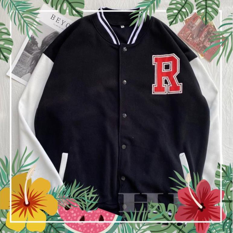 Áo bomber logo R phối tay TH6 ATSHOP CHUYÊN SỈ LẺ THỜI TRANG