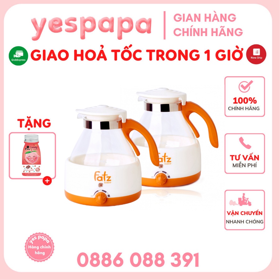 [HÀNG CHÍNH HÃNG] Máy hâm nước pha sữa 800ml Fatzbaby FB3004SL / FB3005SL có đồng hồ đo nhiệt độ