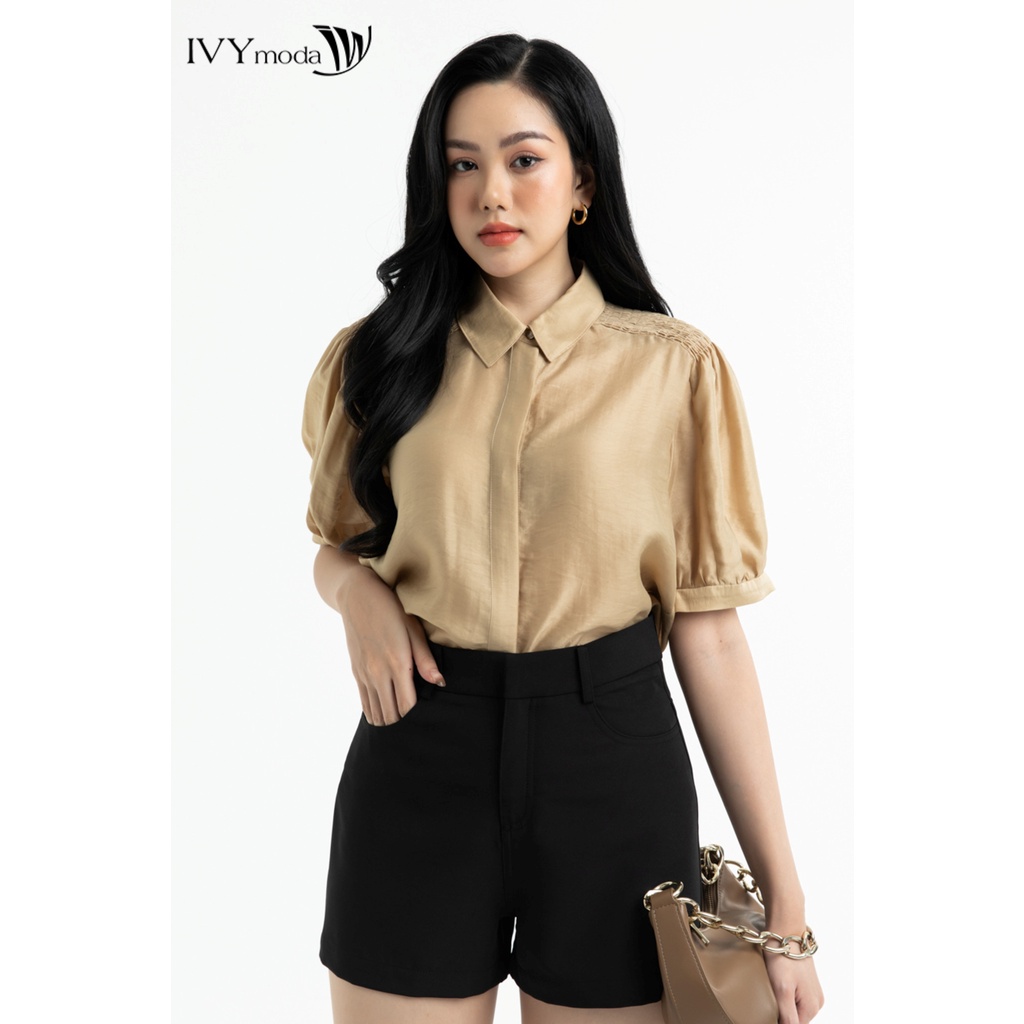 Áo sơ mi nữ tay bồng IVY moda MS 16M7525