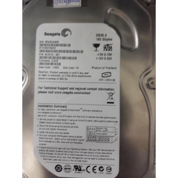 Ổ Cứng Di Động Tumbas / Hdd 160gb Ps 2 Internal Already 3.5 Inch