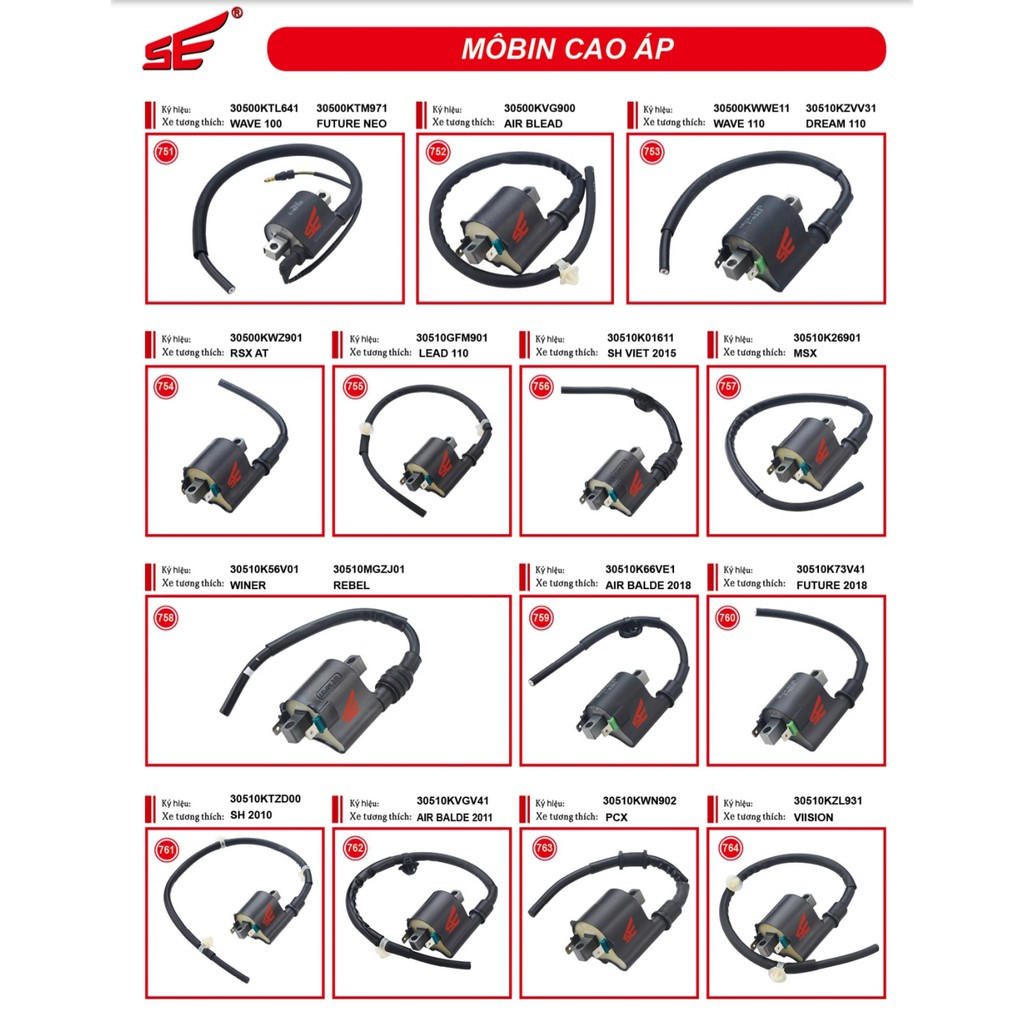 ❤️𝑭𝑹𝑬𝑬𝑺𝑯𝑰𝑷❤️ Mobin Sườn Cao Áp Xe Honda Air Blade 2018