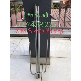 Xiên 3 khúc, Nướng Cá inox lắp giáp khúc nối
