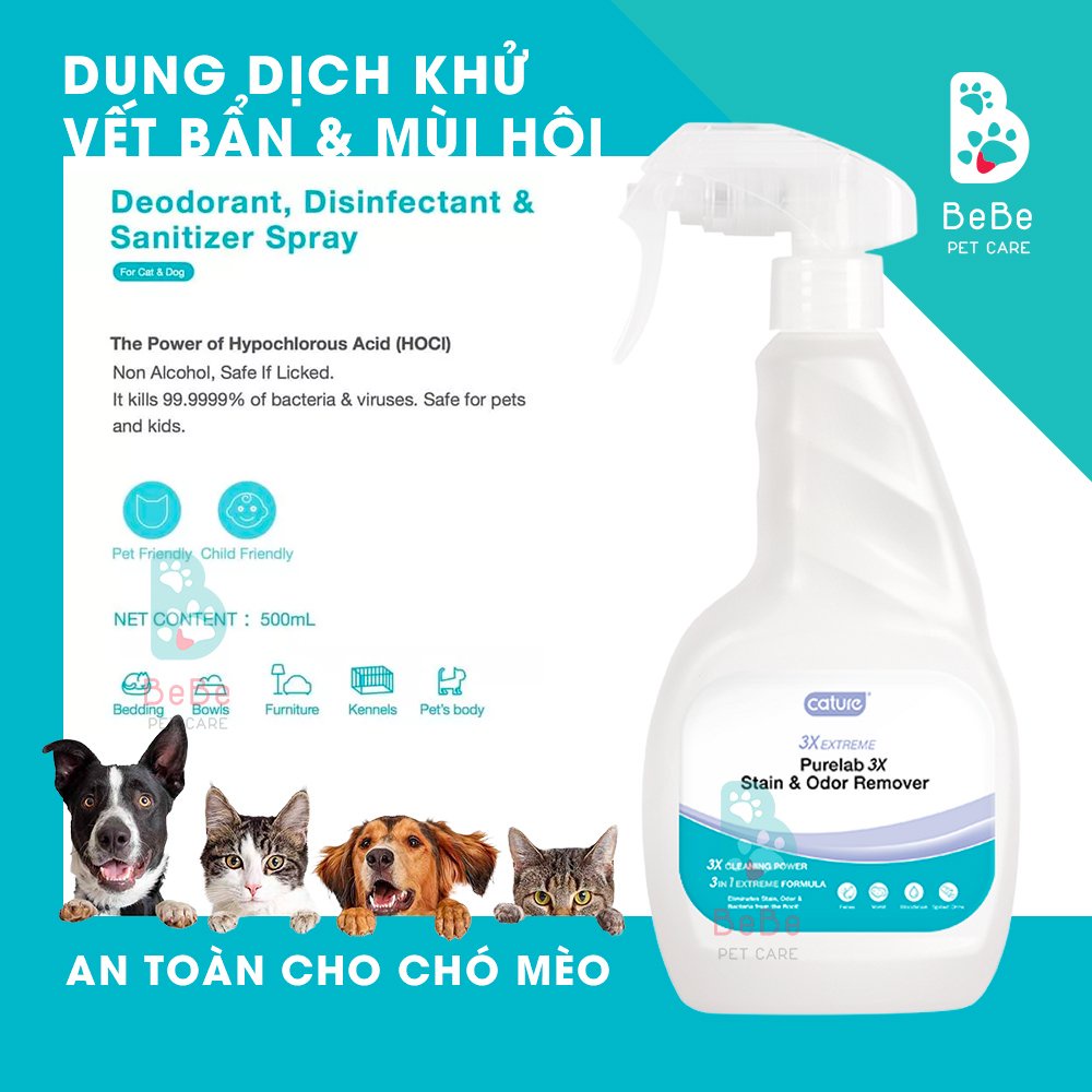 Dung Dịch Khử Vết Bẩn &amp; Mùi Hôi CATURE Stain &amp; Odor Remover 500ML