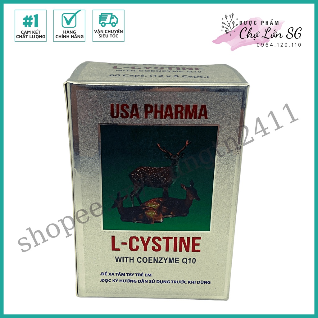 Viên uống L-CYSTINE WITH COENZYME Q10 bổ sung dưỡng chất cho tóc, móng - Hộp 60 viên