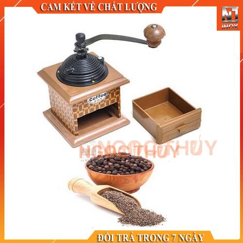 Dụng cụ xay tiêu cafe Huỳnh Anh kiểu vuông