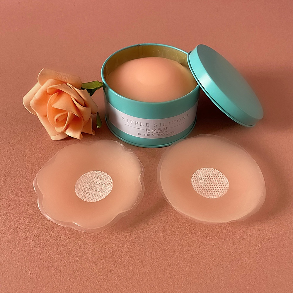 Set 4 Cặp Miếng Dán Ngực Bằng Silicone Chống Va Đập Thoáng Khí Dành Cho Nữ