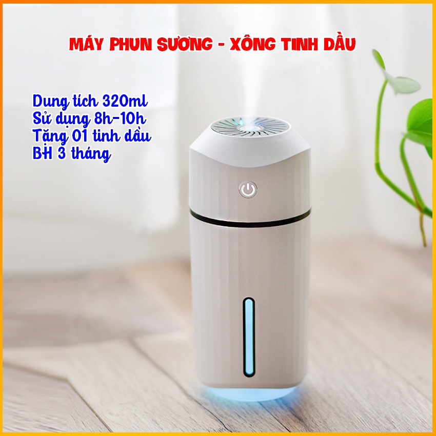 Máy tạo ẩm mini phun sương xông tinh dầu -  tạo độ ẩm ô tô  - MIAN MART